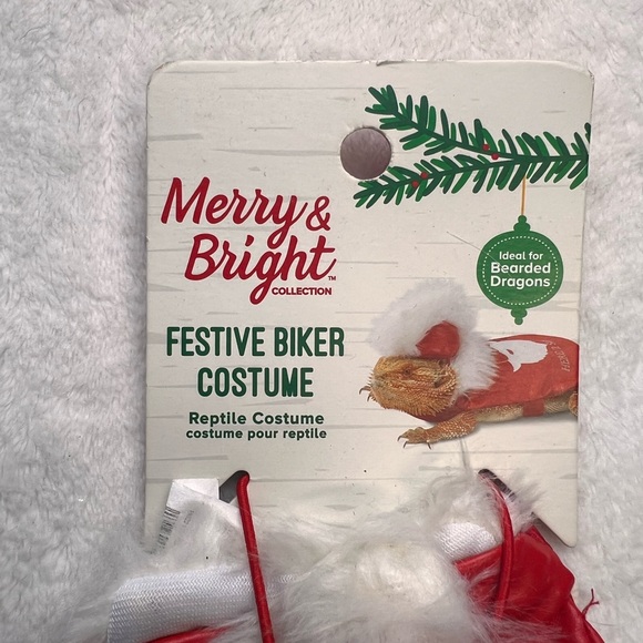 Reptile Biker Santa Costume Bearded Dragon - Picture 2 of 3